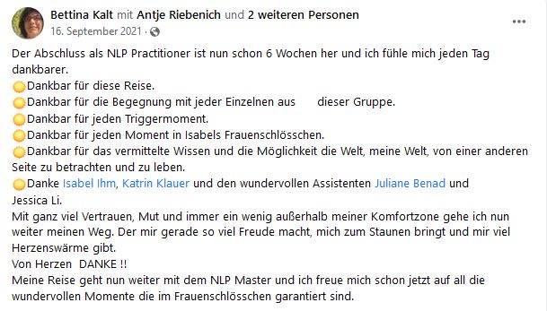 NLP-Feedback-Bettina-Kalt
